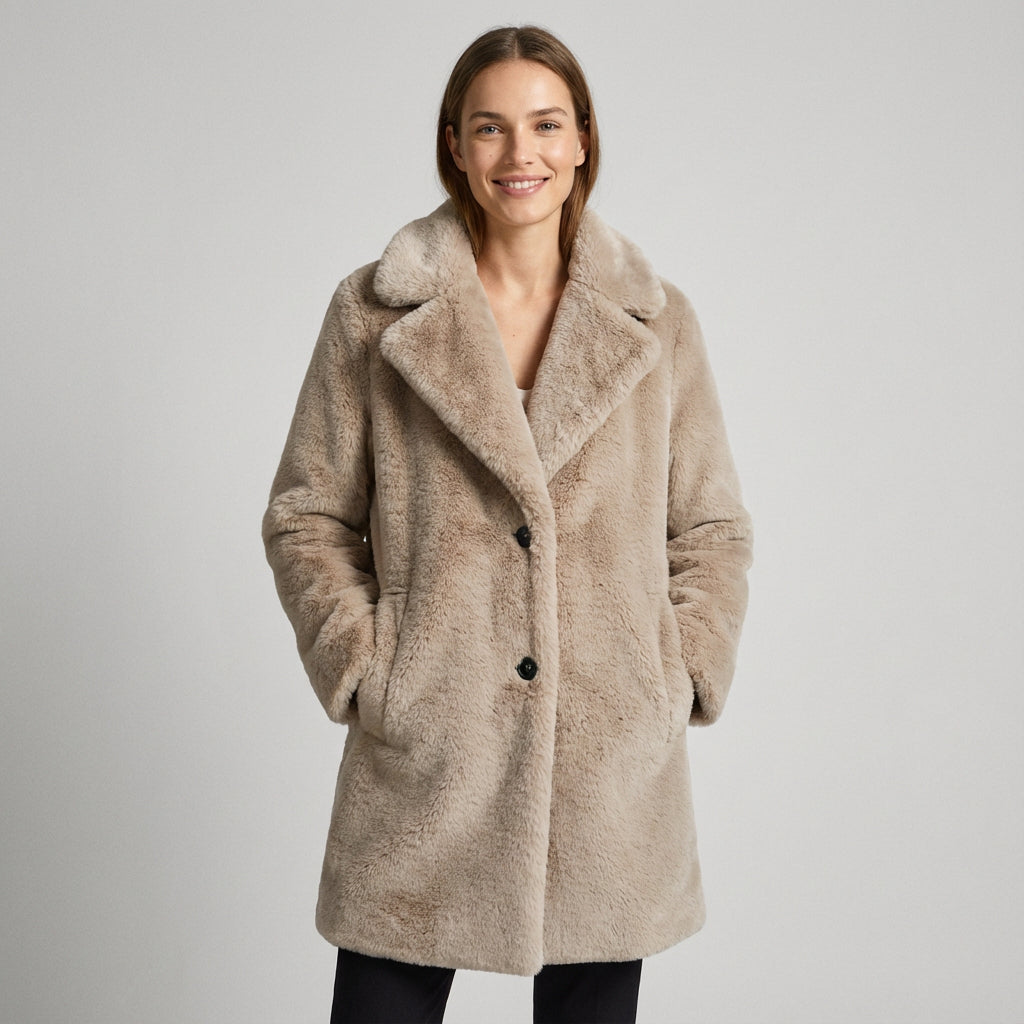 Manteau d'hiver pour femmes Olivia | Douce fausse fourrure, coupe oversize