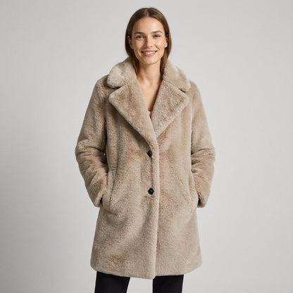 Manteau d'hiver pour femmes Olivia | Douce fausse fourrure, coupe oversize