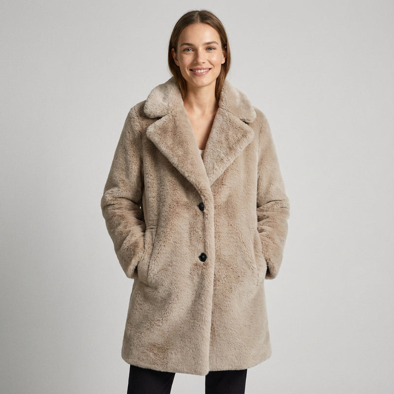 Manteau d'hiver pour femmes Olivia | Douce fausse fourrure, coupe oversize