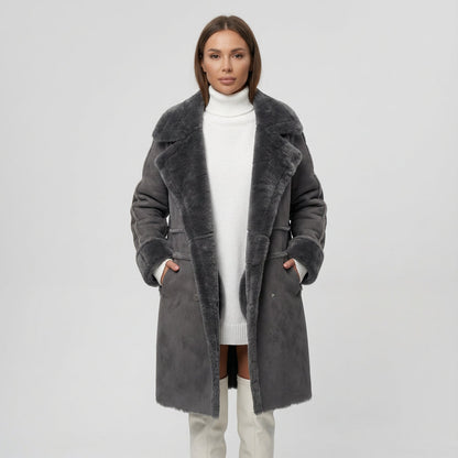 Manteau d'hiver grande taille pour femmes Kaia | Doublure en fausse fourrure pelucheuse, design élégant