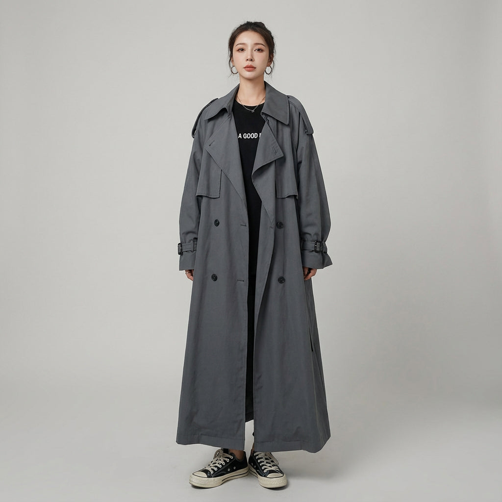 Trench-coat pour femmes Odette | Silhouette oversize, devant croisé