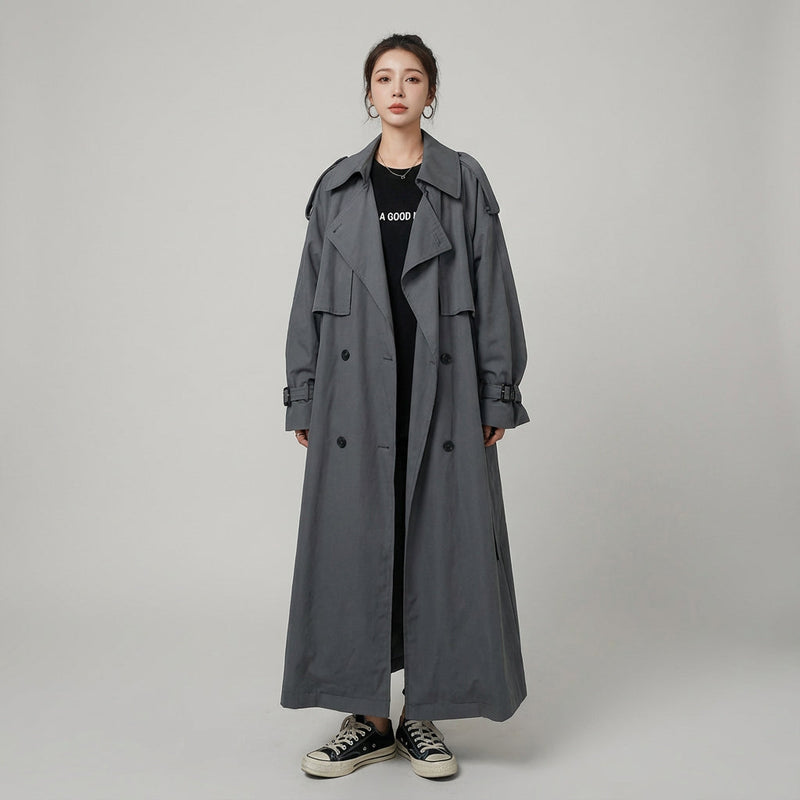 Trench-coat pour femmes Odette | Silhouette oversize, devant croisé