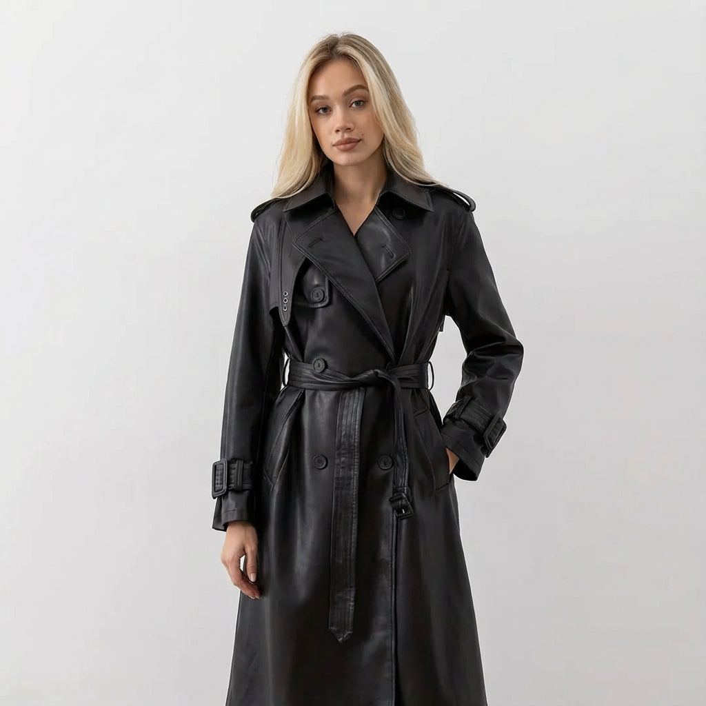 Trench-coat pour femme Marcelline | Double boutonnage, design ceinturé