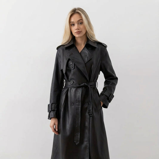 Trench-coat pour femme Marcelline | Double boutonnage, design ceinturé