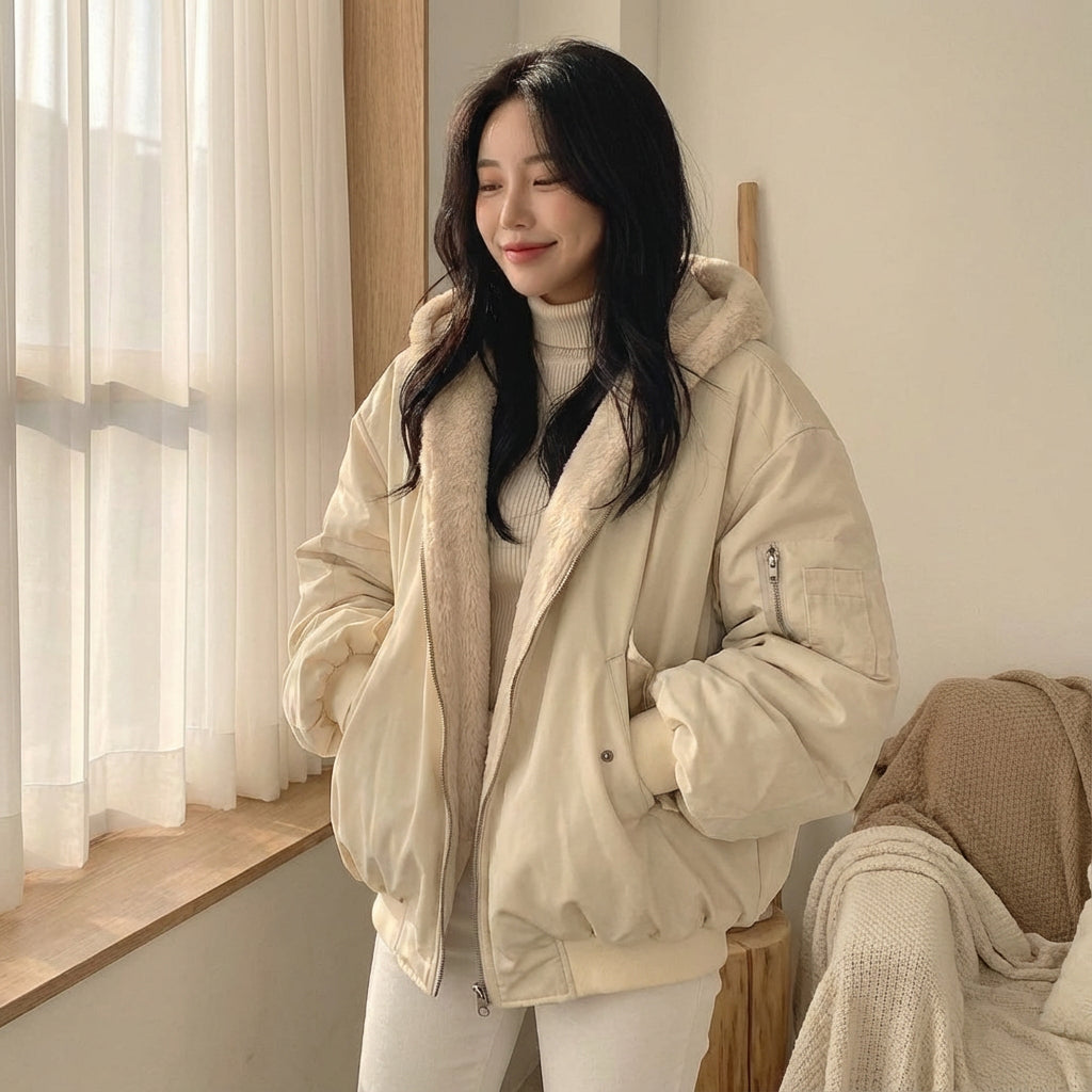 Veste d'hiver réversible pour femmes Marena | Coupe décontractée, essentiel confortable