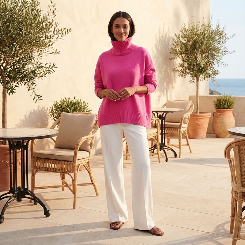 Pull à col roulé pour femmes Avery | Col montant, coupe décontractée