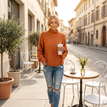 Pull Col Montant Femme Cressida | Tricot Texturé, Manches Longues