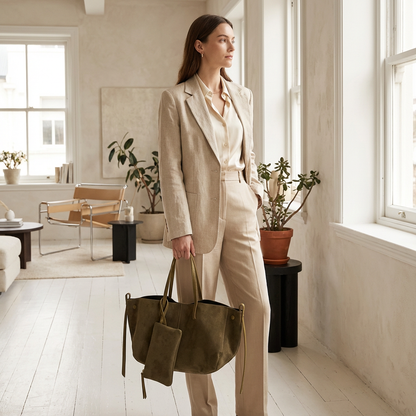 River Luna Women’s Tote Bag | Structured Shape, Detachable Pouch