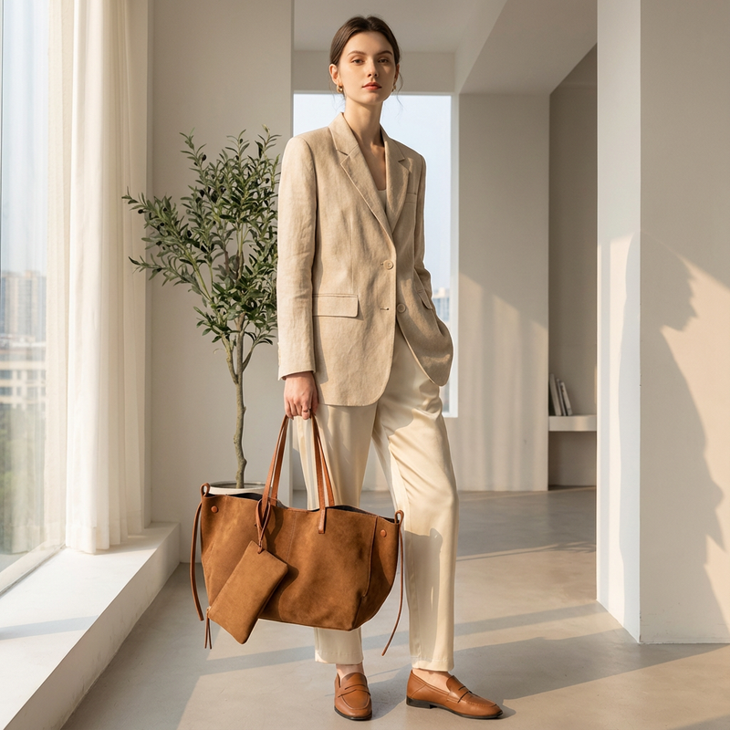 River Luna Women’s Tote Bag | Structured Shape, Detachable Pouch