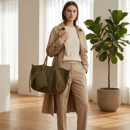 River Luna Women’s Tote Bag | Structured Shape, Detachable Pouch