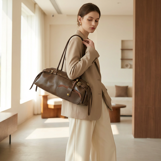 Bolso de hombro para mujer Noelle | Forma cilíndrica, Acentos de hebilla