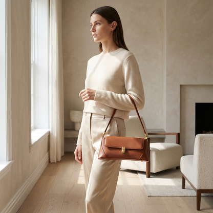 Sac à épaule pour femmes Celeste | Détail de verrou vintage, silhouette élégante