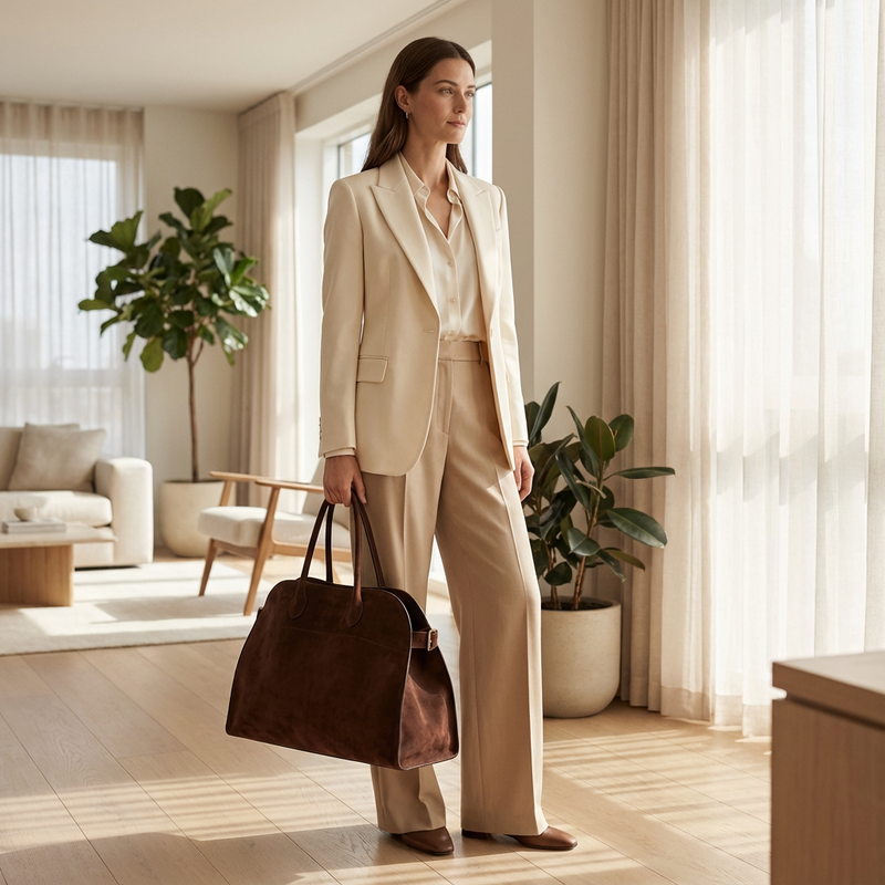 Sac fourre-tout Aveline pour femme | Silhouette structurée, doubles anses supérieures