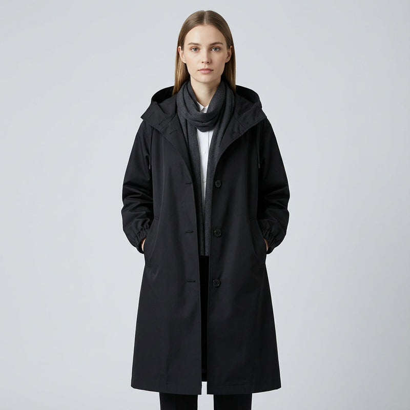 Margo Women's Trench Coat | Lightweight Fabric, Oversized Fit with Hood and Pockets