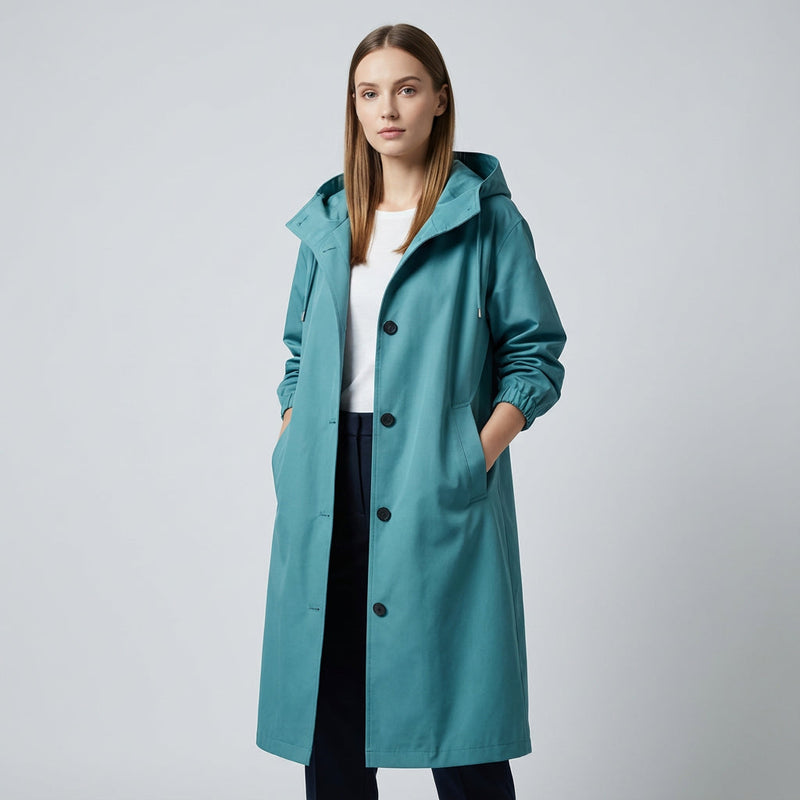 Margo Women's Trench Coat | Lightweight Fabric, Oversized Fit with Hood and Pockets