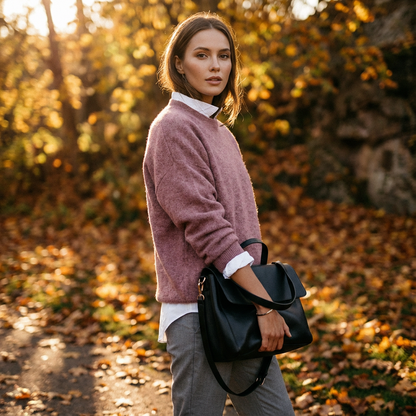 Suéter de punto para mujer Seraphine | Cuello redondo, Diseño de manga larga