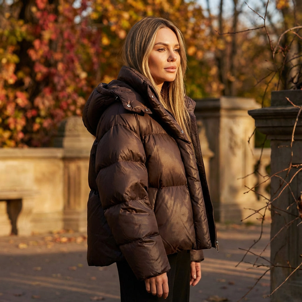 Doudoune courte à capuche femme Ariana | Silhouette oversize