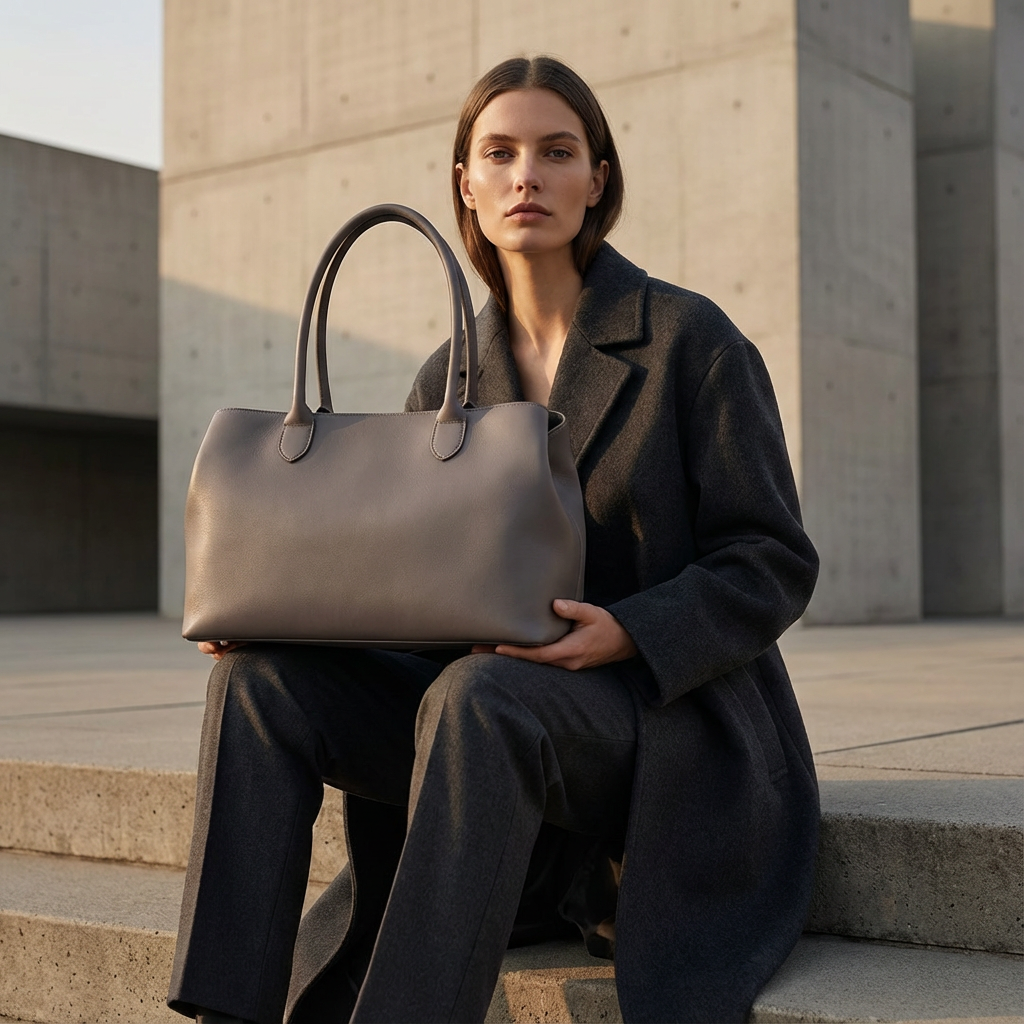 Fourre-tout à épaule pour femmes Aveline | Silhouette structurée, longues anses