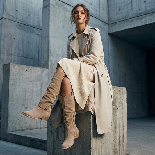 Bottes Hautes pour Femme Aria | Design Zippé d'Hiver, Élégance Chaleureuse