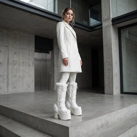 Bottes Femme Gigi Montantes | Fourrure Synthétique, Talon Épais