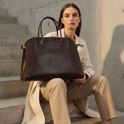 Sac fourre-tout Aveline pour femme | Silhouette structurée, doubles anses supérieures