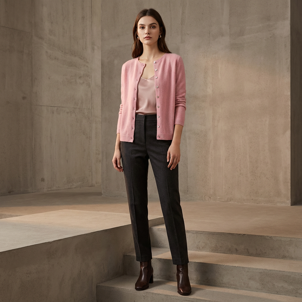 Cardigan Boutonné Femme Seraphine | Encolure Asymétrique, Détail Boutons Frontaux