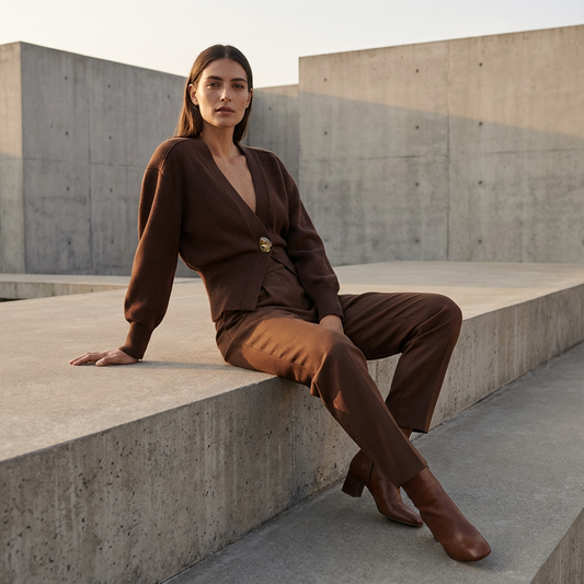 Veste cardigan Amira pour femme | Décolleté en V profond, fermeture à un bouton