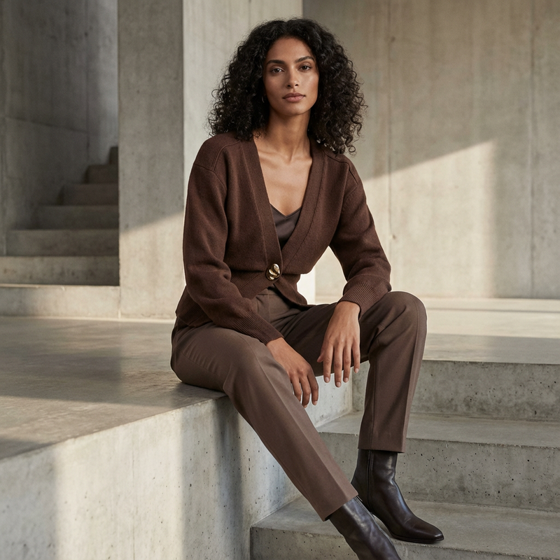 Chaqueta de Cárdigan para Mujeres Amira | Cuello en V Profundo, Cierre de Un Botón