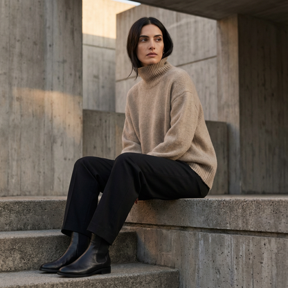 Pull col roulé pour femmes Seren | Col haut, manches longues