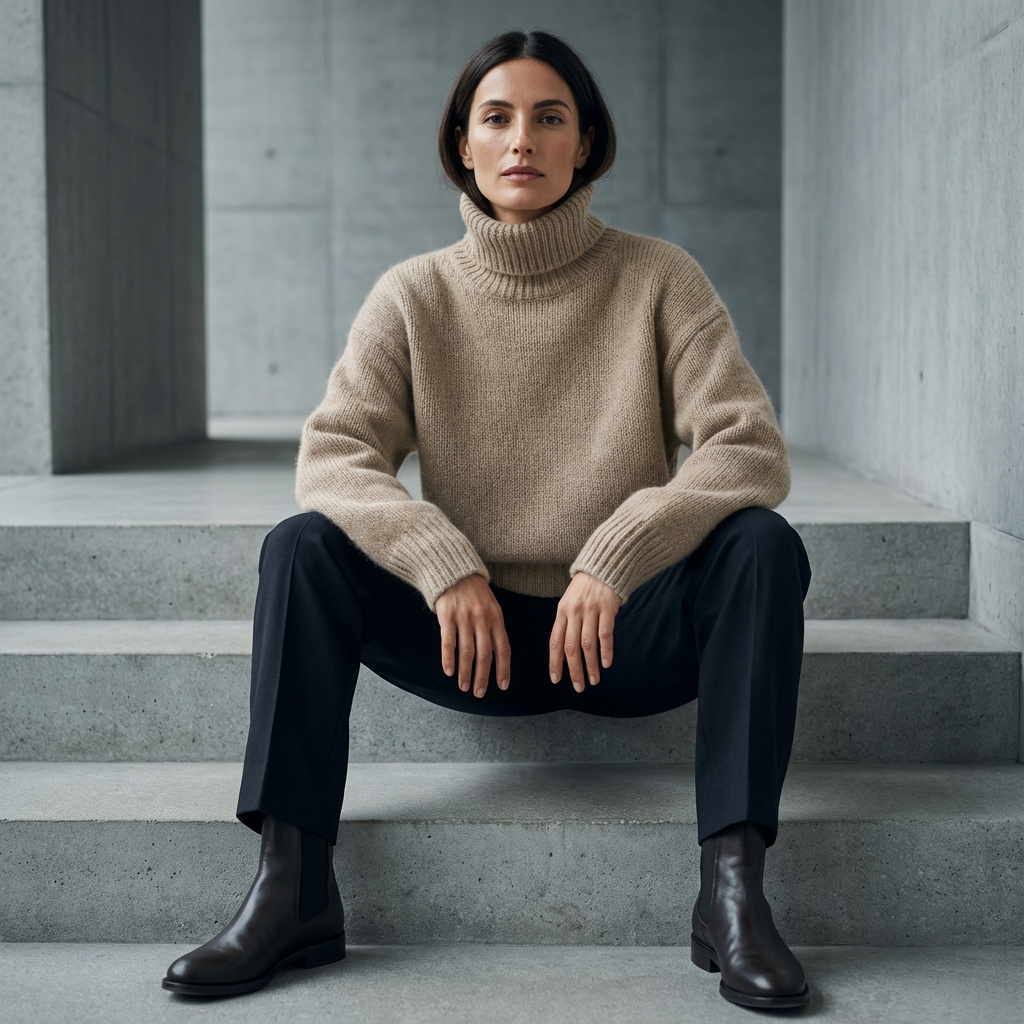 Pull col roulé pour femmes Seren | Col haut, manches longues