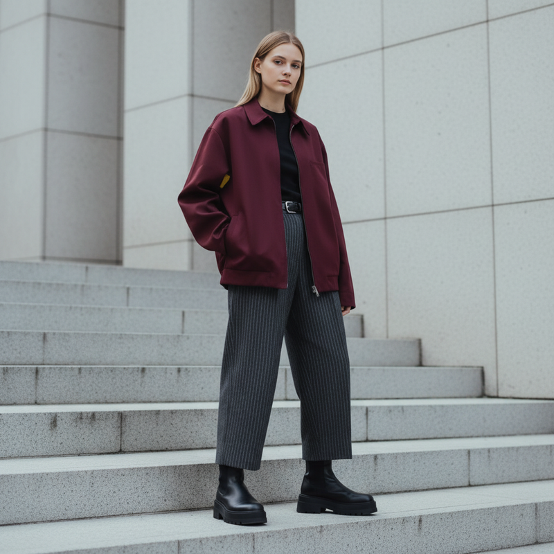 Chaqueta Bomber para Mujer Mira | Estilo Retro, Corte Suelto