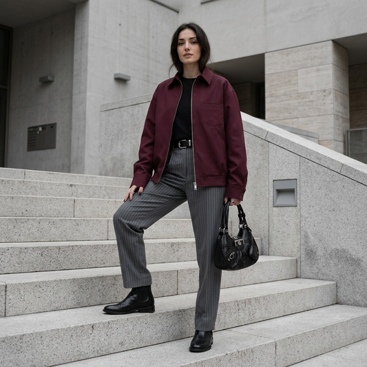 Chaqueta Bomber para Mujer Mira | Estilo Retro, Corte Suelto