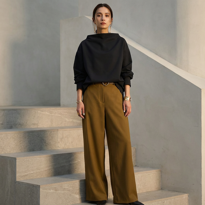 Pull pour femmes Virexa | Coupe ample, col montant