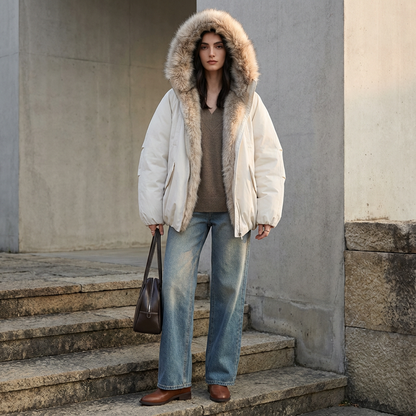 Doudoune pour femmes Cleo | Col en fausse fourrure, isolation décontractée en duvet