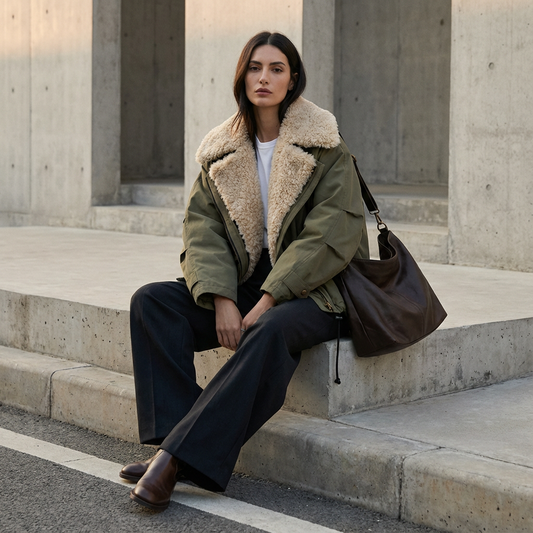 Veste motard matelassée pour femmes Cleo | Coton épais, style streetwear décontracté