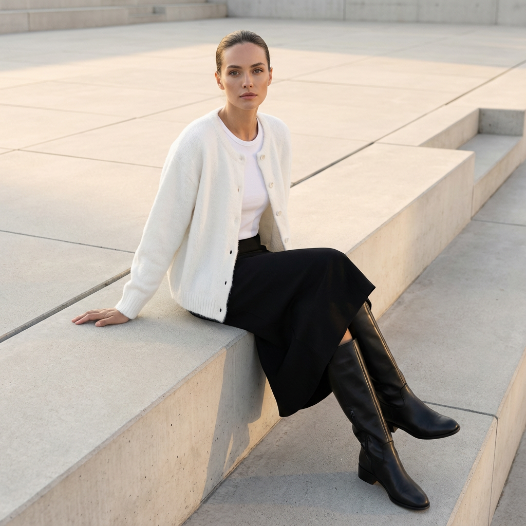 Cárdigan de Punto para Mujeres Arlina | Frente con Botones, Manga Larga