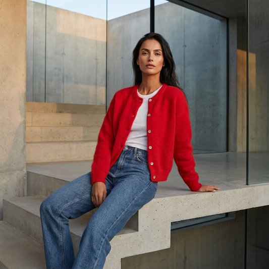 Cardigan tricoté Arlina pour femme | Boutons sur le devant, manches longues