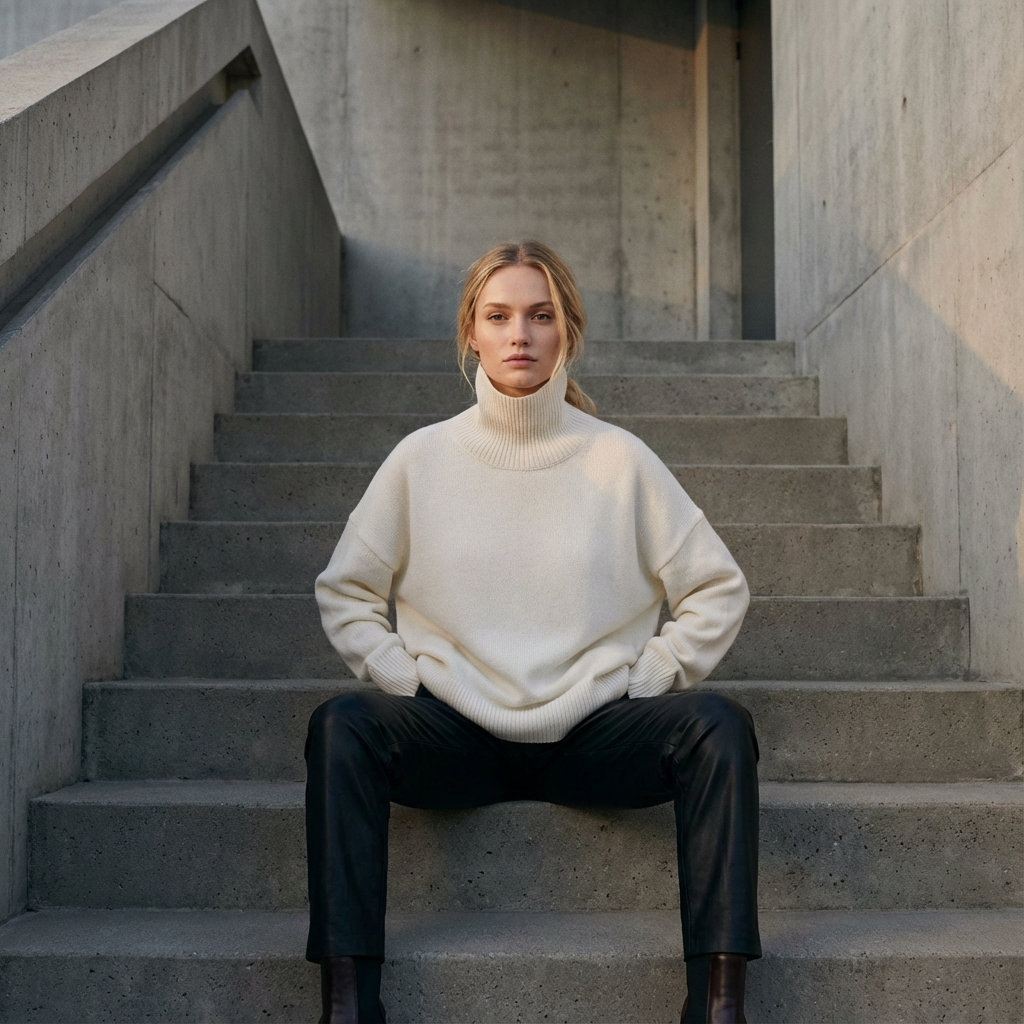 Pull à col roulé pour femmes Avery | Col montant, coupe décontractée