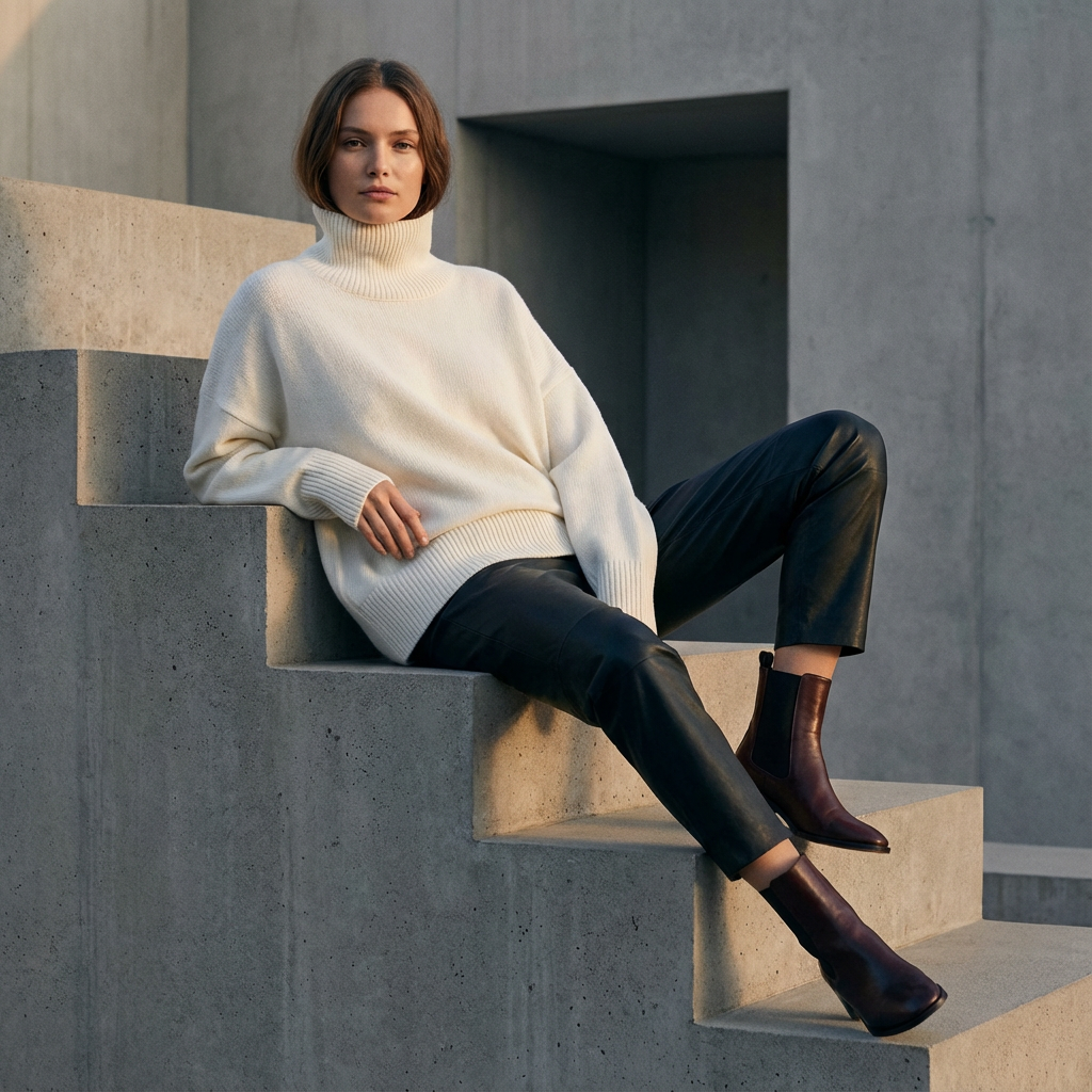 Pull à col roulé pour femmes Avery | Col montant, coupe décontractée