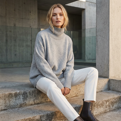 Pull à col roulé pour femmes Avery | Col montant, coupe décontractée