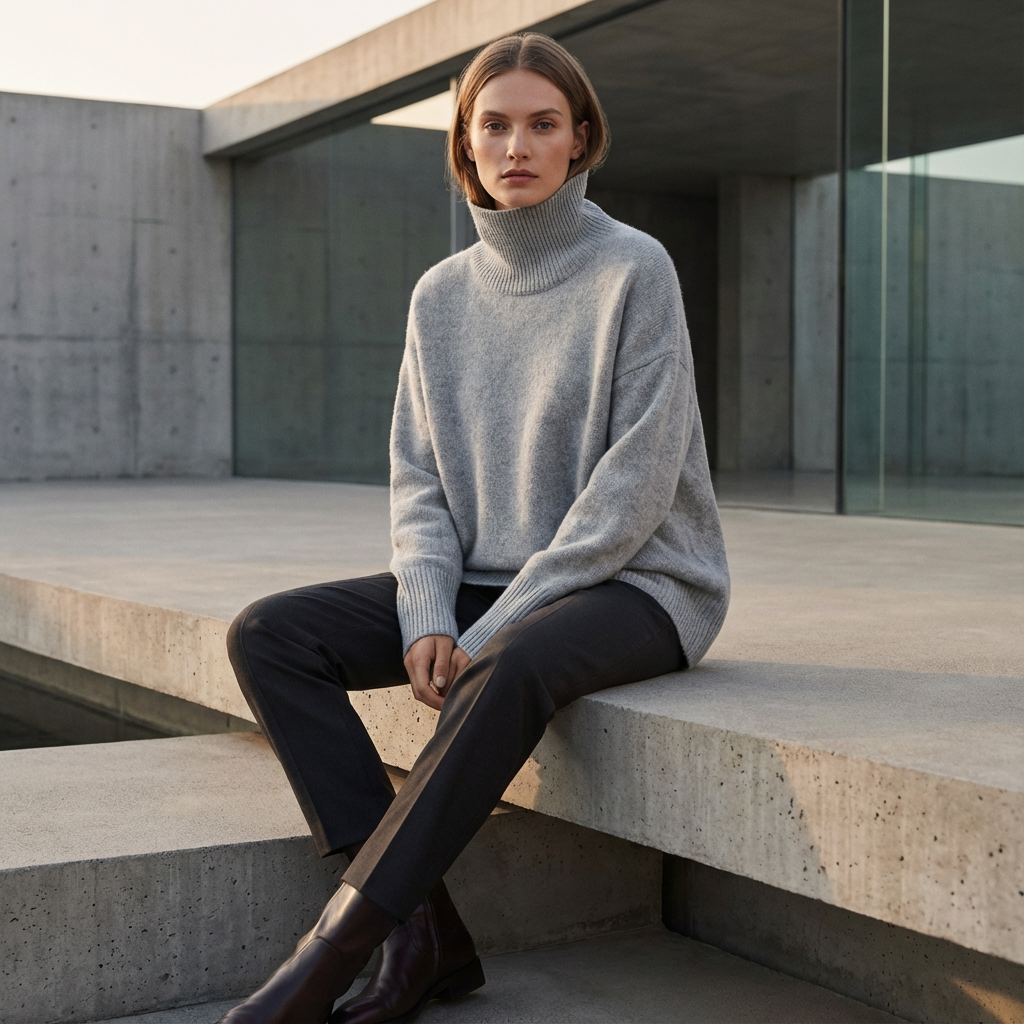 Pull à col roulé pour femmes Avery | Col montant, coupe décontractée