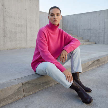 Pull à col roulé pour femmes Avery | Col montant, coupe décontractée