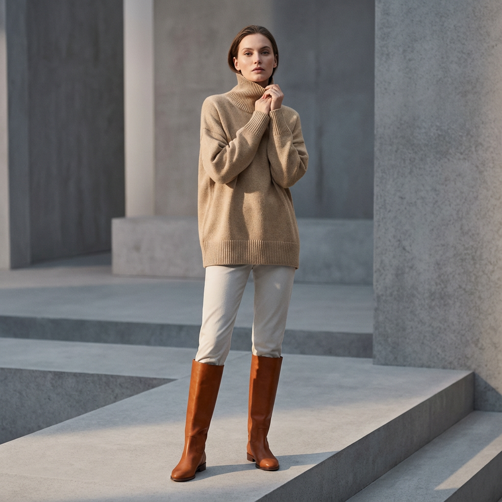 Pull à col roulé pour femmes Avery | Col montant, coupe décontractée