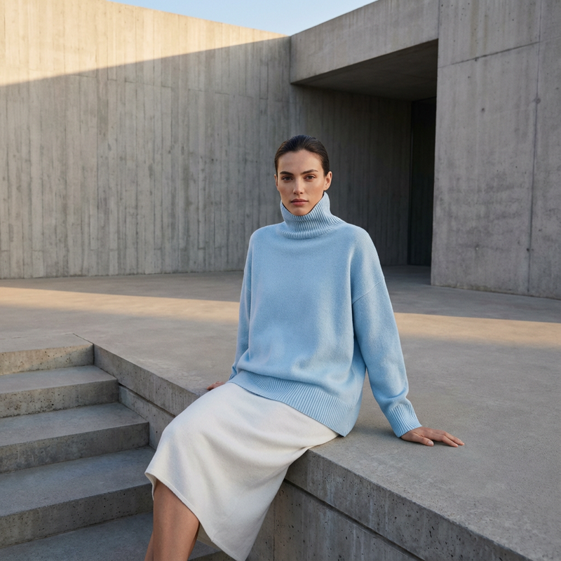 Pull à col roulé pour femmes Avery | Col montant, coupe décontractée