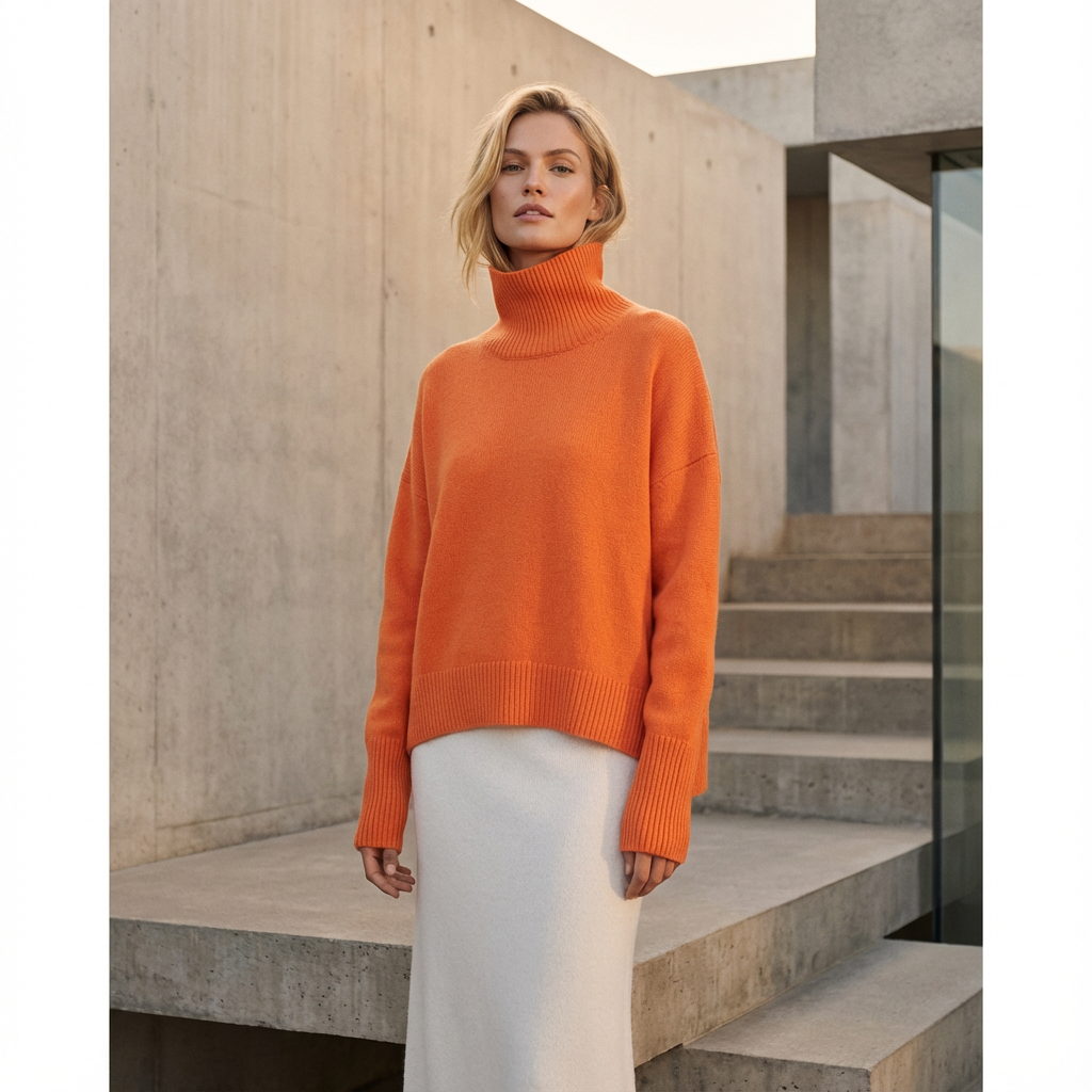 Pull à col roulé pour femmes Avery | Col montant, coupe décontractée