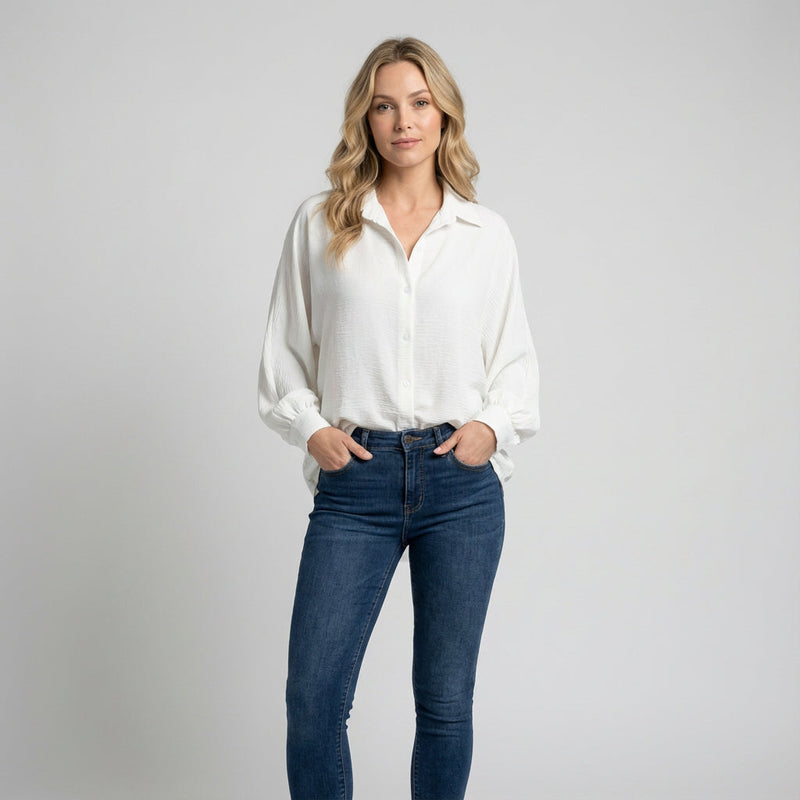 Juniper Siena Women's Blouse | Balloon Sleeves, Breathable Fabric