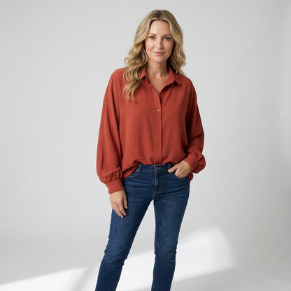 Juniper Siena Women's Blouse | Balloon Sleeves, Breathable Fabric