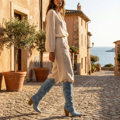 Bottes à talons hauts pour femmes Natalie | Bout pointu, glamour d’inspiration western