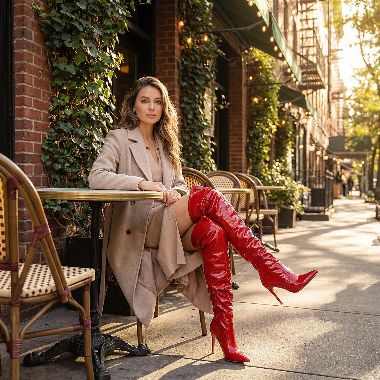 Bottes montantes pour femmes Eilyken | Cuir verni, talons hauts