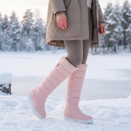 Bottes de neige montantes pour femmes Wendy | Doublure en peluche, talon bas